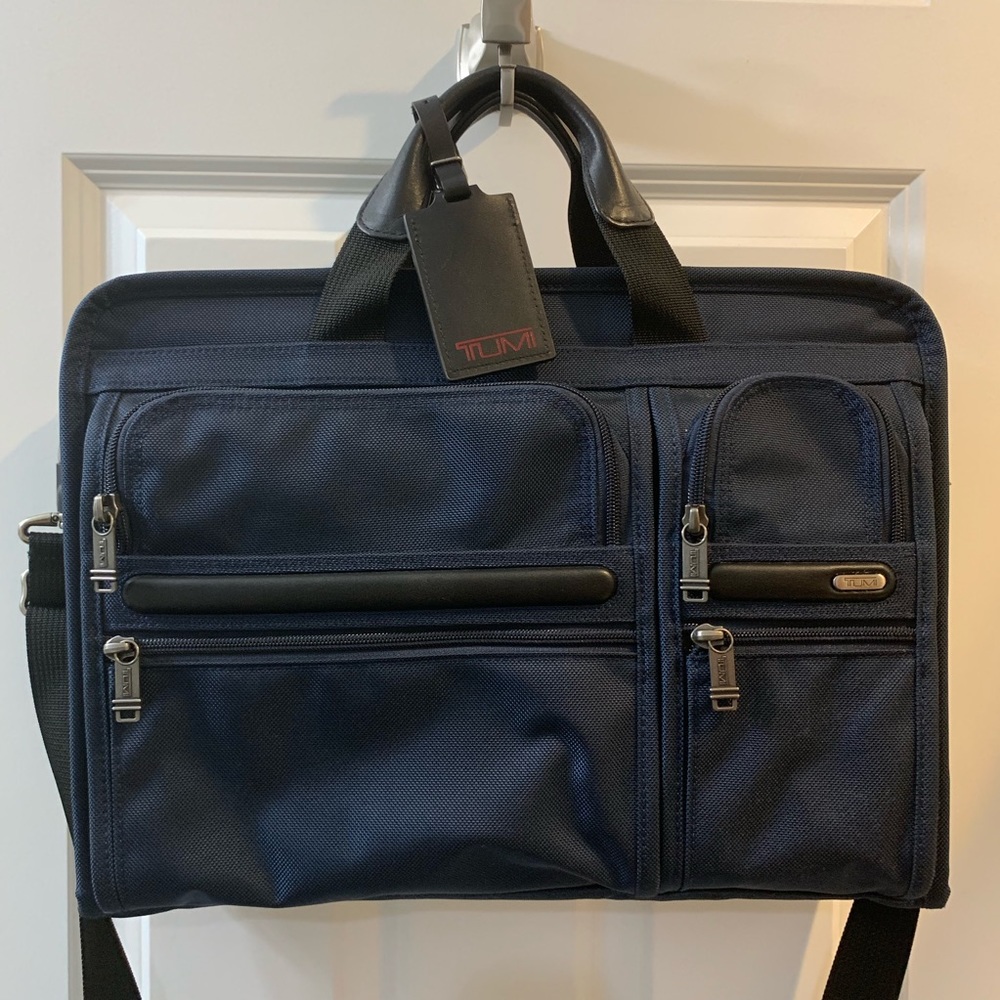 TUMI slim briefcase - Blue